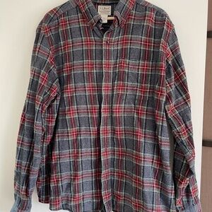 LL Bean Plaid Button-Up Shirt MENS